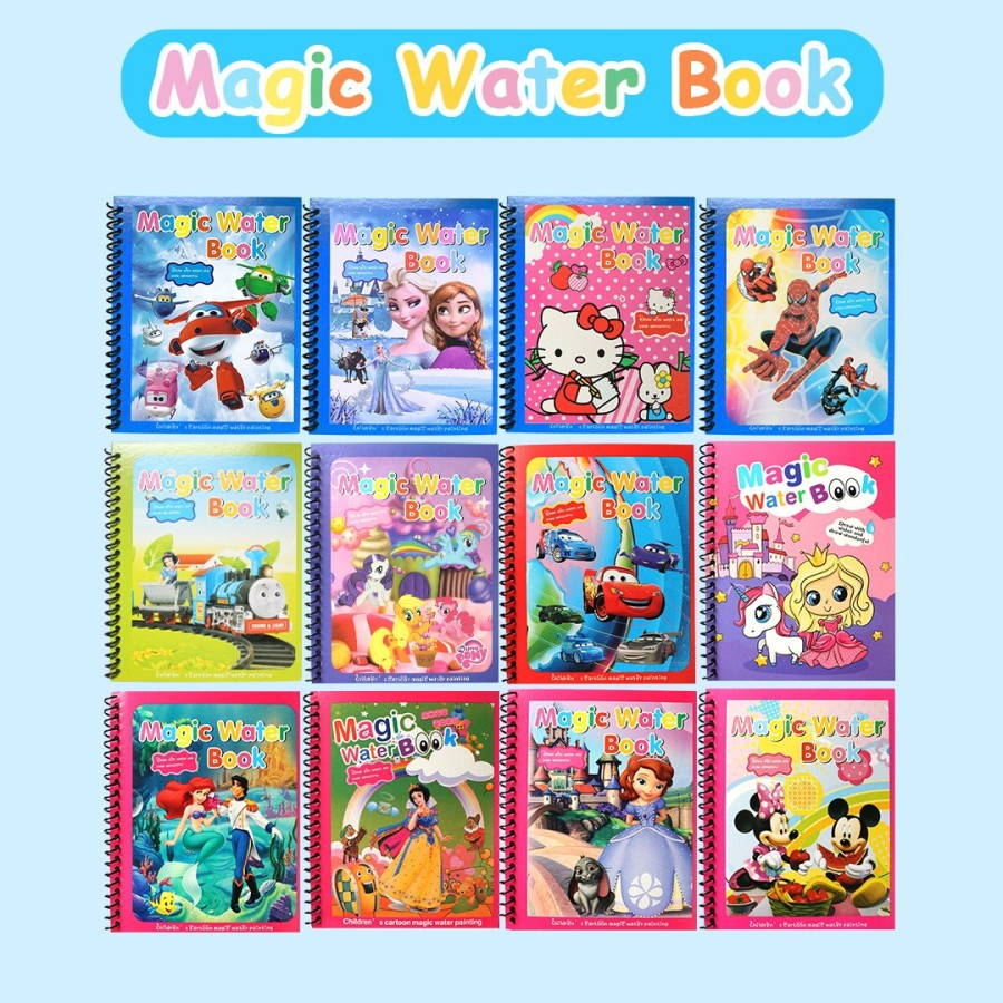 Jual Magic Water Book Buku Mewarnai Ajaib Dengan Spidol Air Water ...