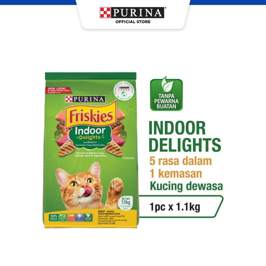 Jual MAKANAN KUCING FRISKIES ADULT INDOOR DELIGHT 1KG FRESPACK | Shopee ...