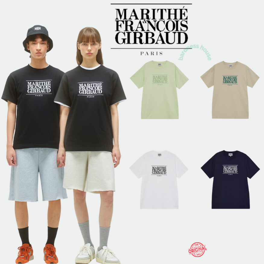 MARITHE FRANCOIS GIRBAUD SMALL CLASSIC LOGO PK COLLAR POINT TEE ivory