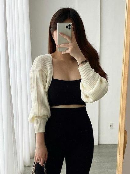 Jual Cardigan Crop Top Rajut Premium Dewasa Balero Liam Knit Oversize