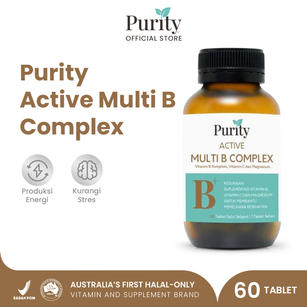 Jual Purity Vitamin Australia Active Energy Booster B Complex 60 ...