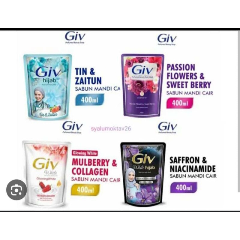 Jual sabun cair giv varian random 400ml | Shopee Indonesia