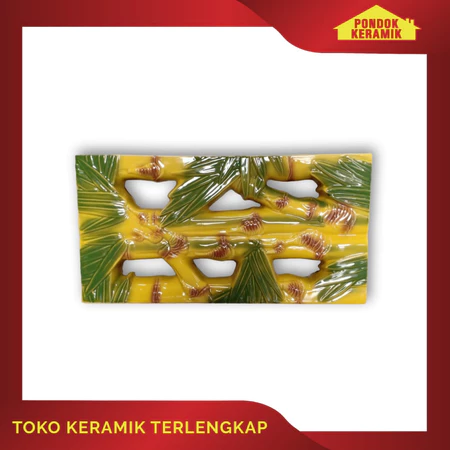 Roster Keramik Lubang Angin Dinding 20x40 RO 53 E Bambu Yellow