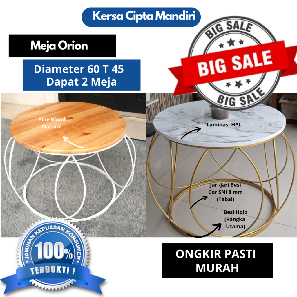 Jual Meja Tamu Minimalis Ruang Tamu /Furniture Meja Tamu / Meja Teras ...