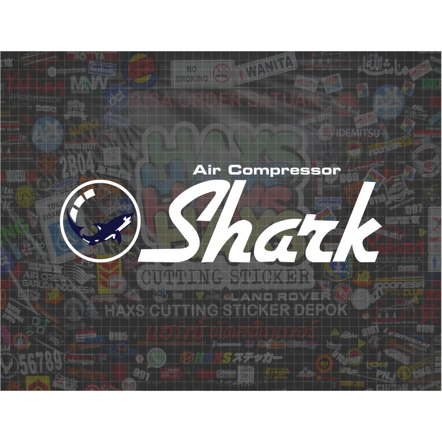 Jual Cutting Sticker Shark Kompresor Ukuran 35 Cm Untuk Kompresor ...