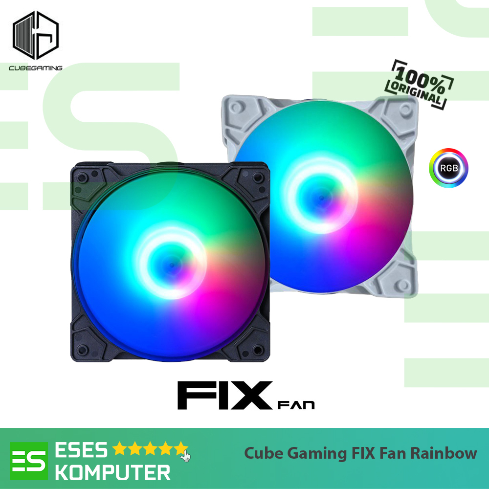 Jual Fan Cube Gaming FIX FAN Rainbow | 120MM 12CM Fan Casing / Fan Case ...
