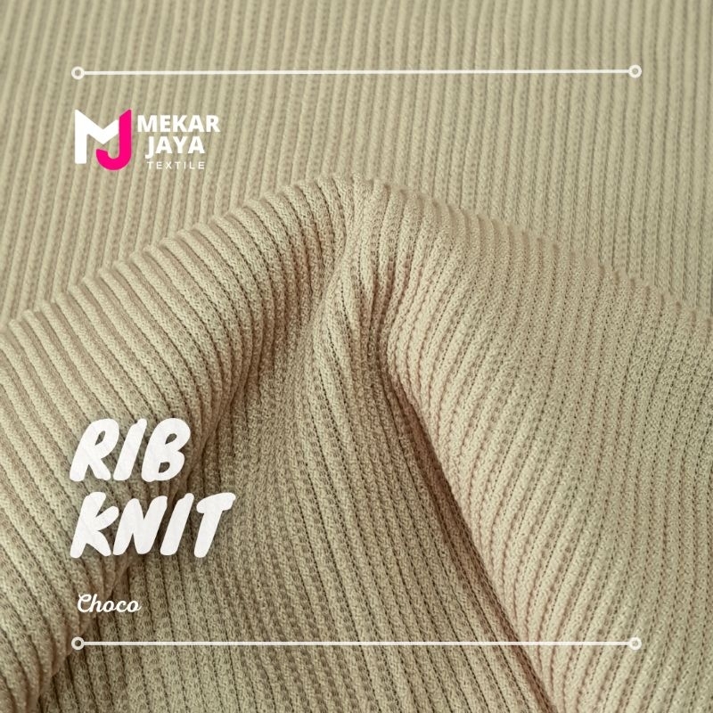 Jual Promo Kain Rajut Rib Knit Choco Kain Knit Grade A Premium