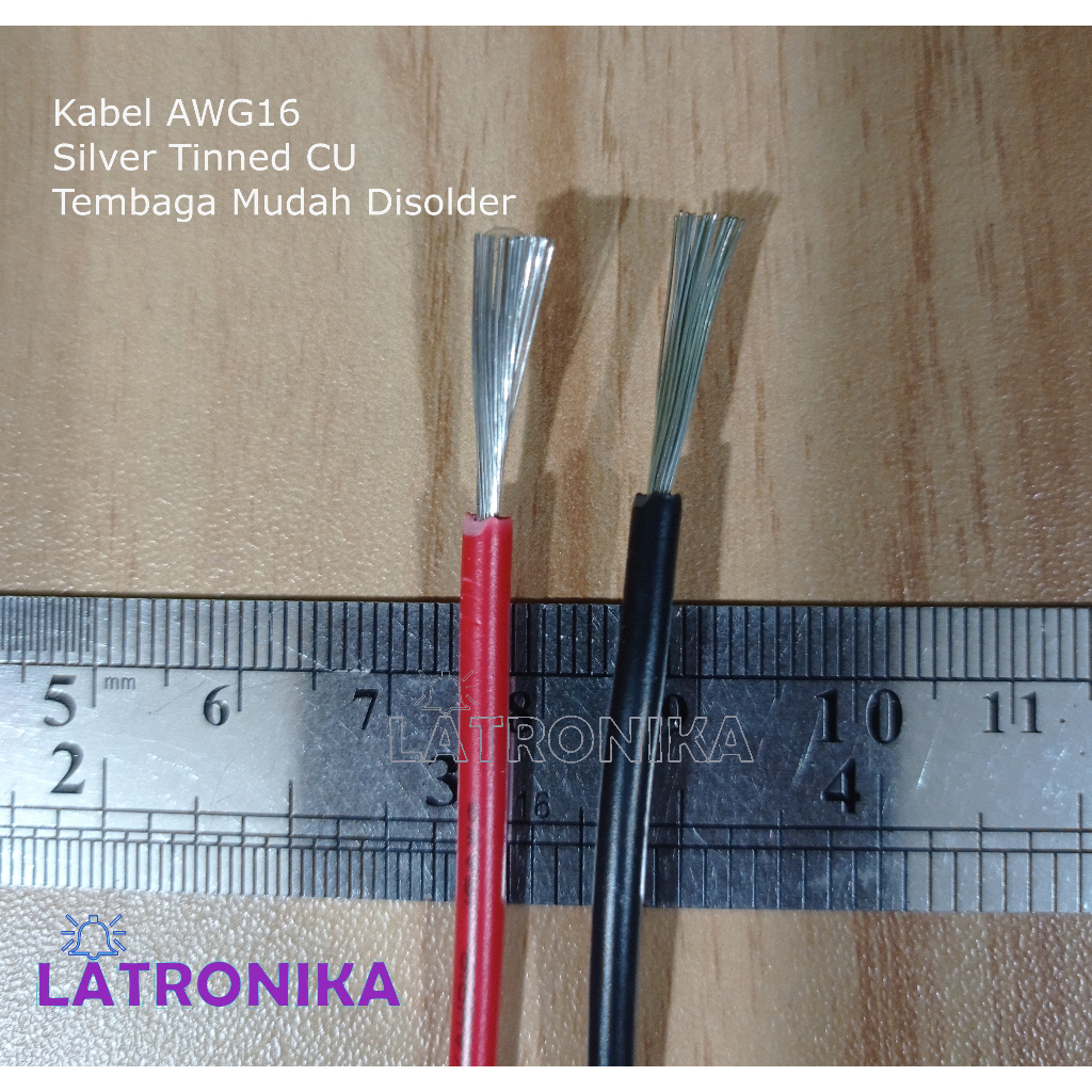 Jual Kabel AWG16 Silver Tinned Cu Mudah Disolder Per Meter 16AWG Cable ...