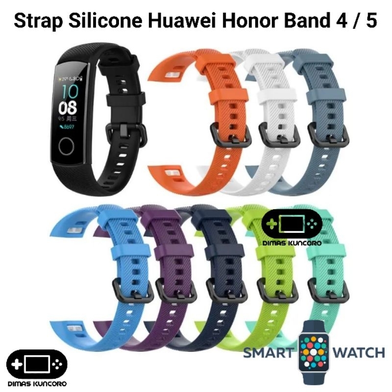 Strap Silicone Huawei Honor Band 4 5 silikon tali jam rubber smartwatch