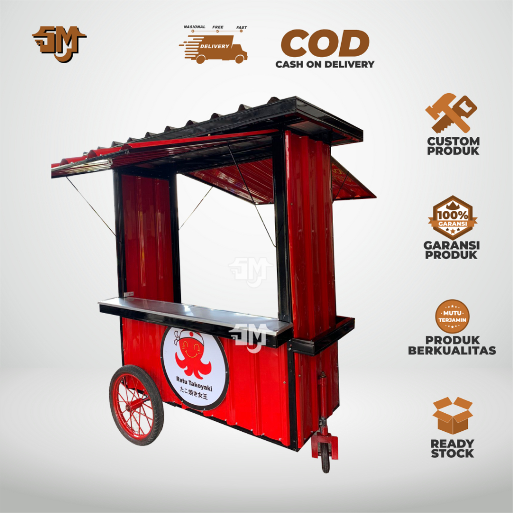 Jual Booth Semi Container Gerobak Semi Kontainer Stand Makanan Dan