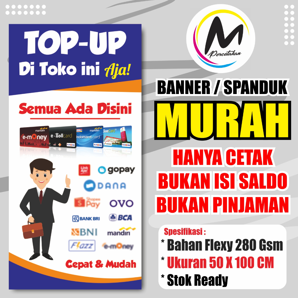 Jual CETAK BANNER KONTER / BANNER DEPAN TERAS / BANNER MURAH | Shopee ...