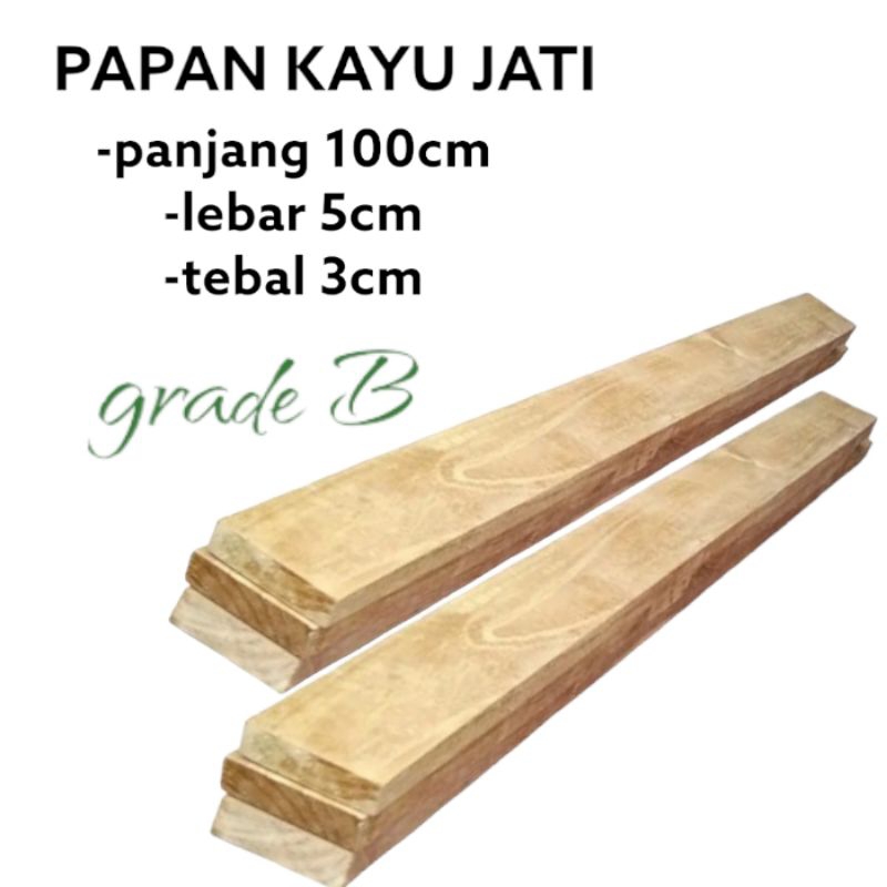 Jual Balok Kayu Jati Grade B Panjang 100cm X Lebar 5cm X Tebal 3cm ...