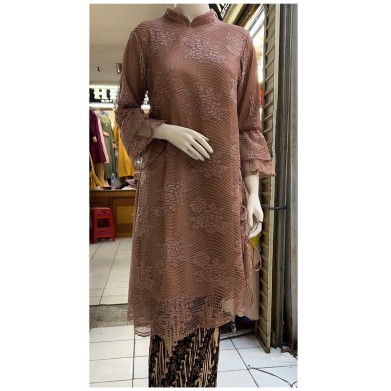 Jual TUNIK SERUT RENDA BRUKAT BALON MODEL BAJU BODO LAKBU LENGAN ...