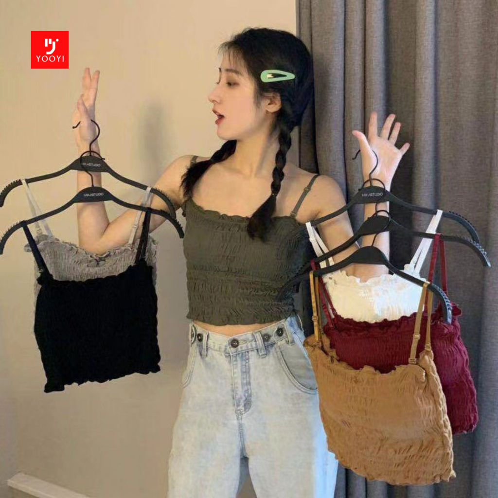 Jual Yooyi Tank Top Wanita Crop Top Tanktop Perempuan Dewasa Korean ...