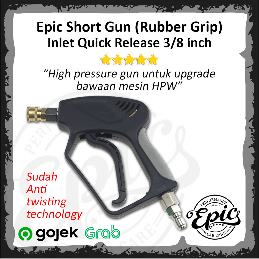 Jual Spray Gun Mesin Jet Cleaner Epic Short Gun Dengan Rubber Grip Shopee Indonesia