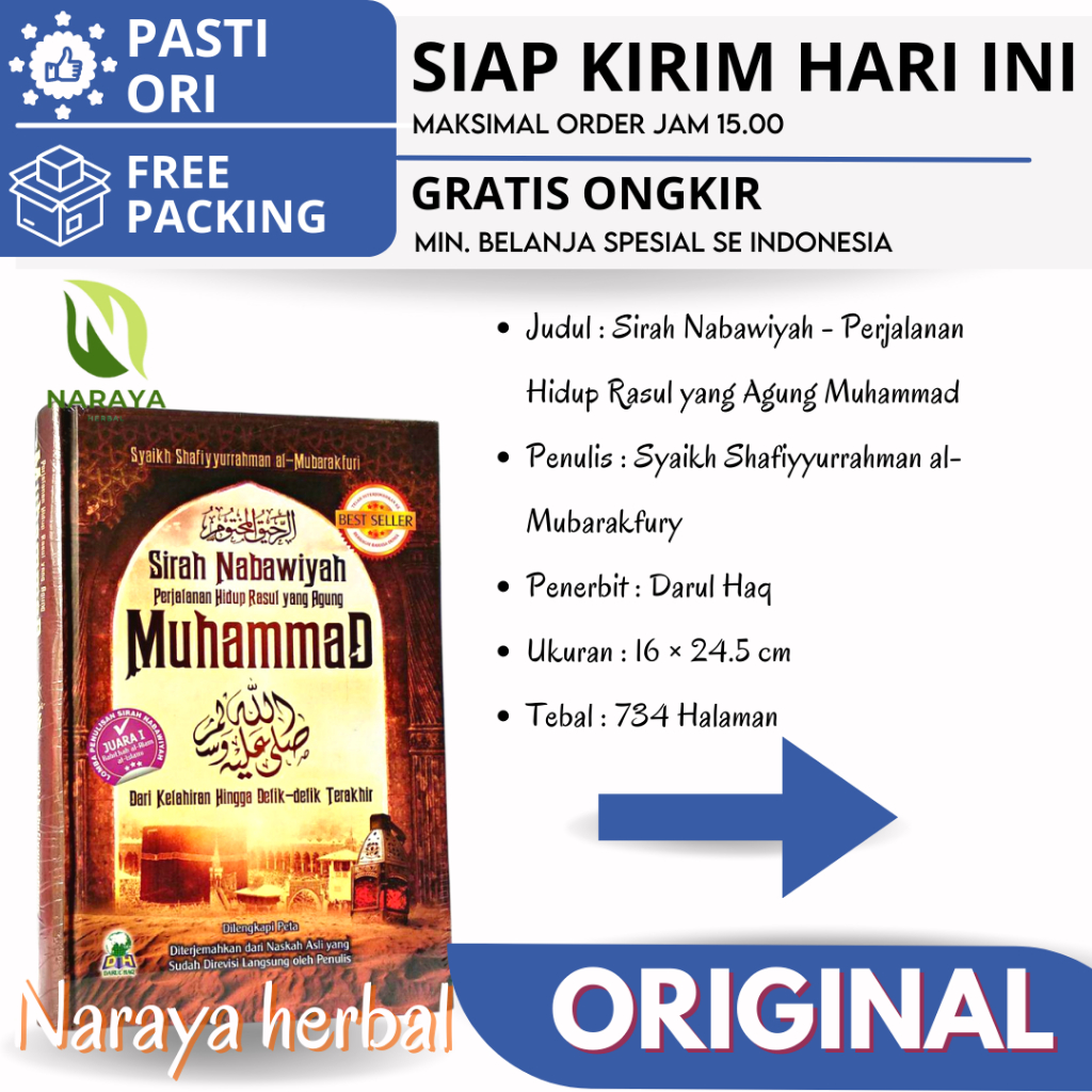 Jual Buku Kisah Perjalanan Hidup Nabi Muhammad Sirah Nabawi Nabawiyah Original Darul Haq 2433