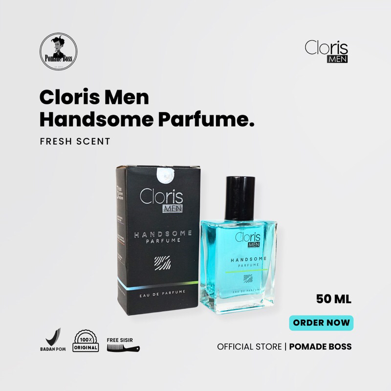 Jual CLORISMEN HANDSOME PARFUM EDP ORIGINAL WANGI SOFT 50ML TAHAN LAMA ...