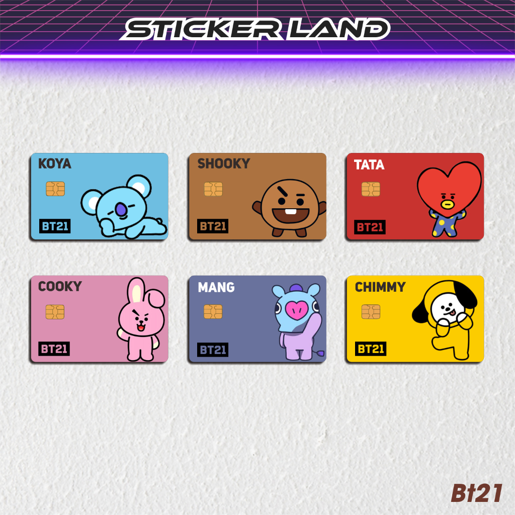 Jual Stiker ATM BT21 - Stiker Kartu ATM Vinyl Emoney Flazz Sticker Land ...