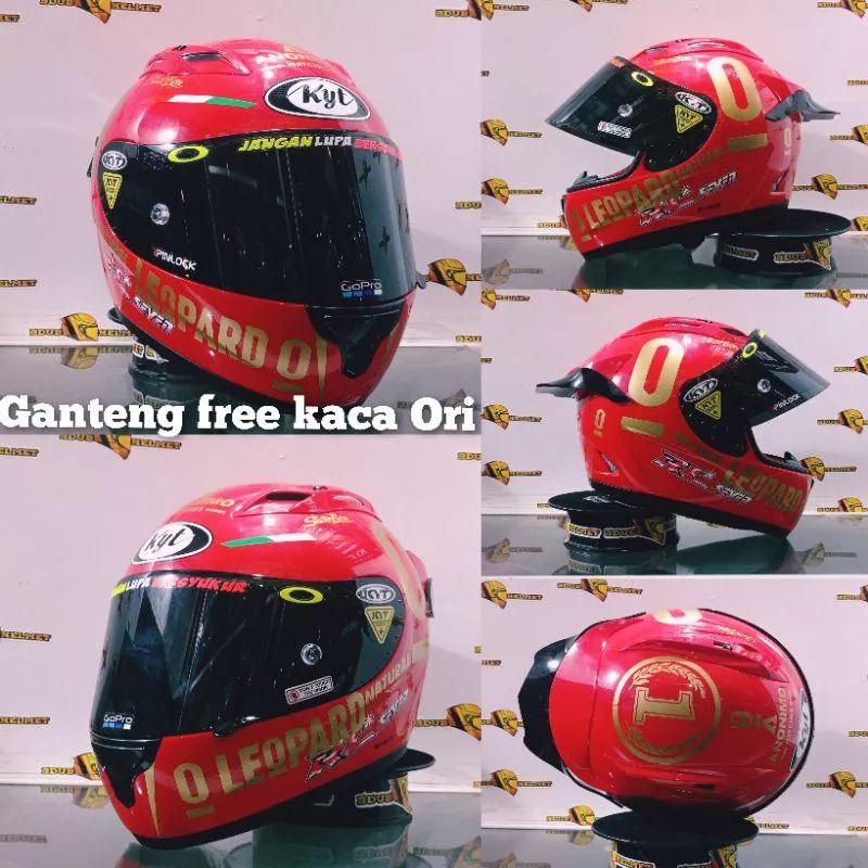 Jual Helm KYT RC Seven Solid Fire Red Paket Ganteng Original SNI ...