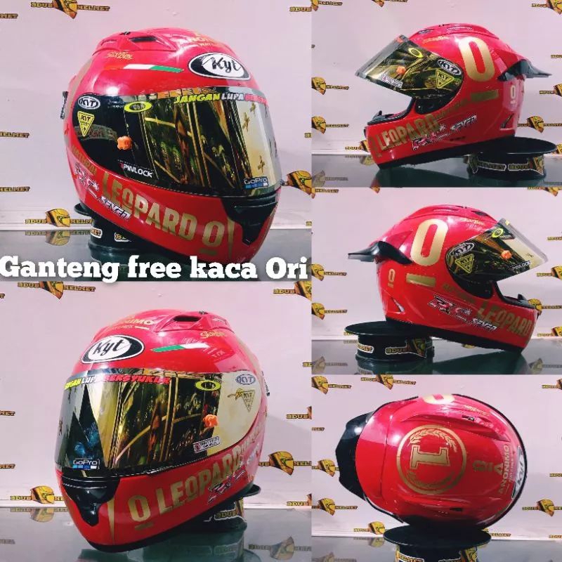 Jual Helm KYT RC Seven Solid Fire Red Paket Ganteng Original SNI ...