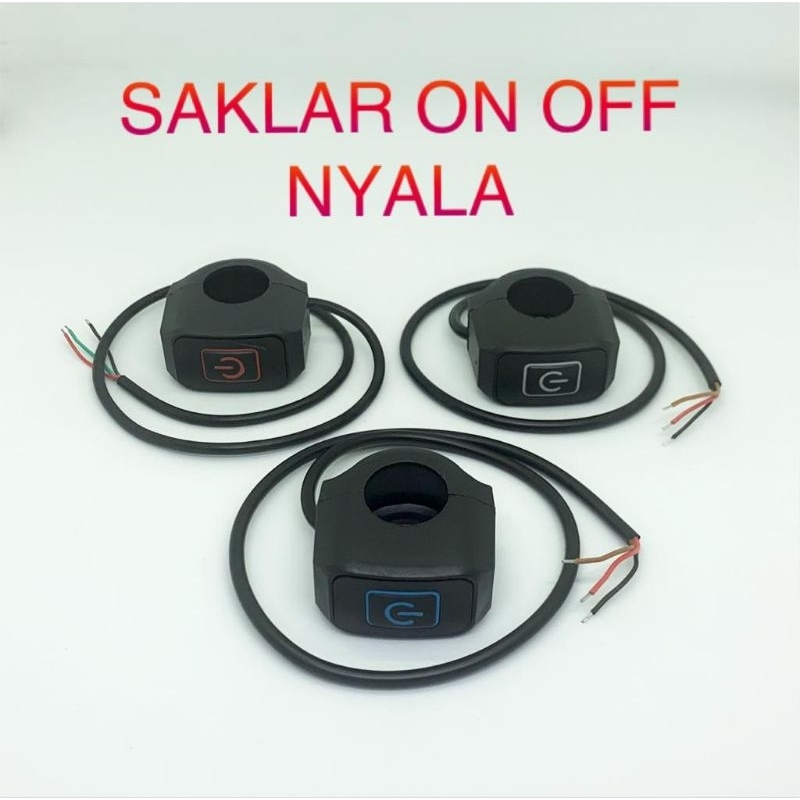 Jual SAKLAR TOMBOL ON OFF LAMPU LED STANG NYALA SAKLAR LED STANG MOTOR ...
