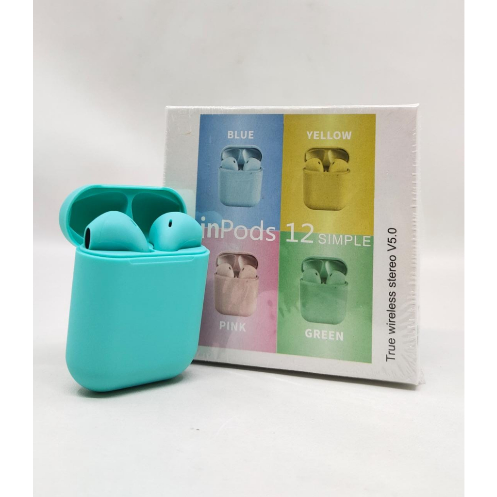 Blutooth headset inpods 12 TWS Wireless Earphone Bluetooth Warna  Macaron inPods12