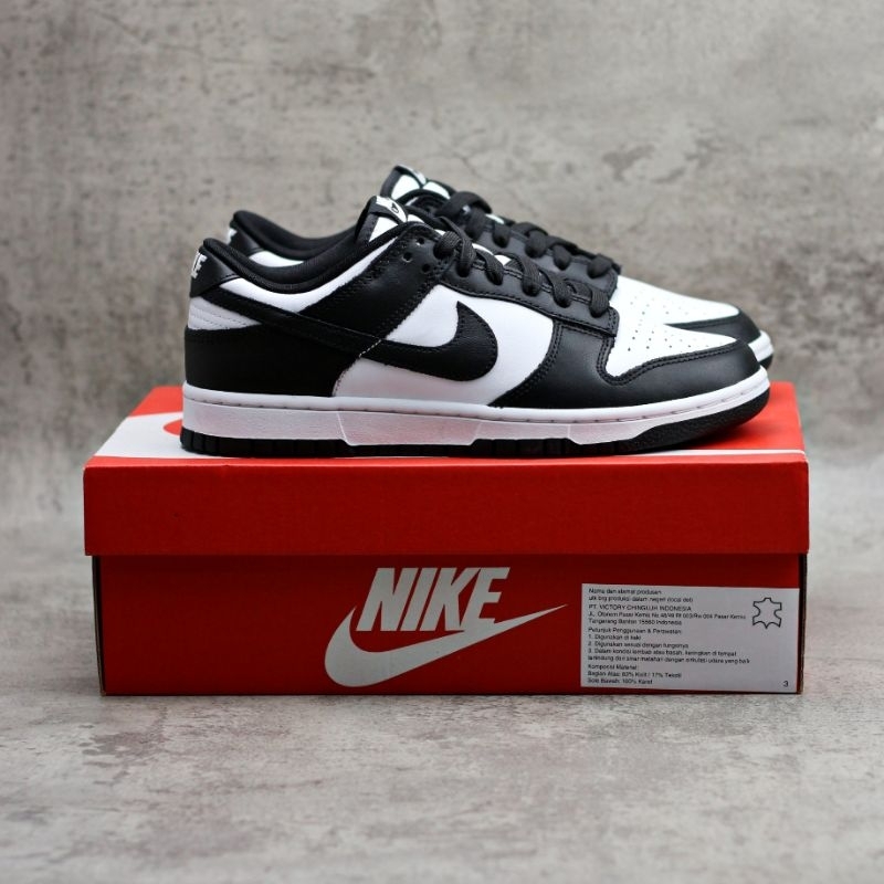 Jual Sepatu Sneakers Nike Dunk Panda Low Retro Black White Original ...