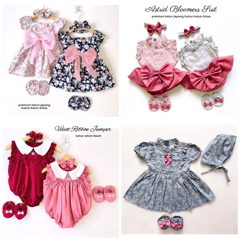 Jual JUMPER NEWBORN BABY GIRL SET 3 in 1 / BAJU BAYI PEREMPUAN 0