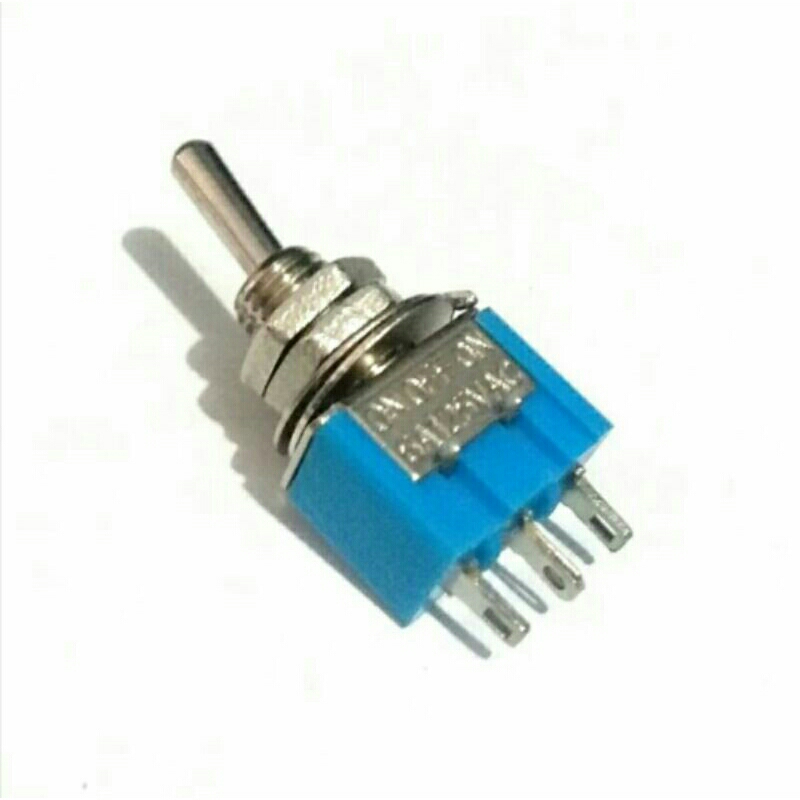 Jual Toggle Switch 3 Way 3pin Switch Toggle On-Off-On 6A 125 VAC 3 ...