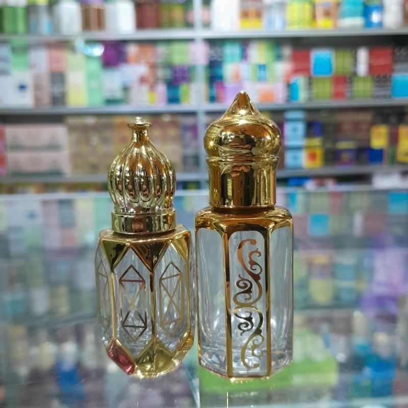 Jual Botol Tola Kubah Emas Stick Kaca i Ml Botol Tola Suratti Motif ...