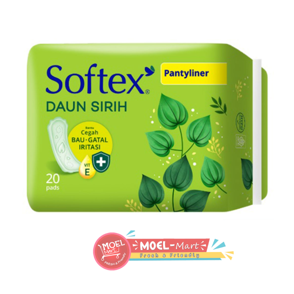 Jual SOFTEX Panty Liners Extra Daun Sirih Isi 20 Pads Shopee Indonesia