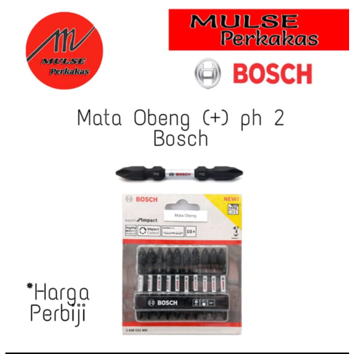 Jual Mata Obeng Impact Ph2x65 Bosch (+) Hitam (Perbiji) | Shopee Indonesia