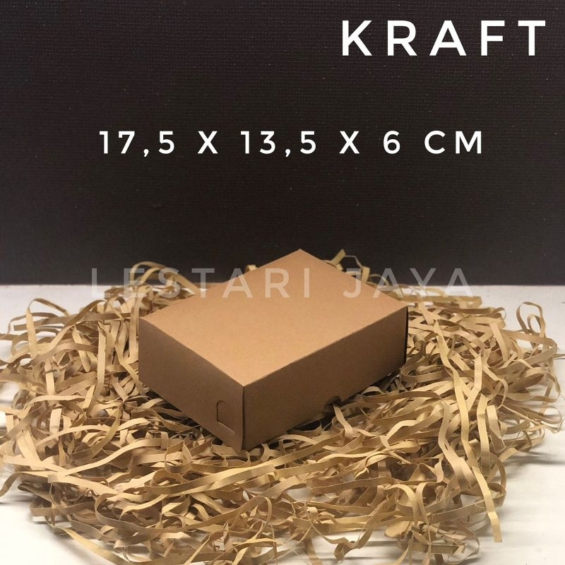 Jual Box Kraft Nt Box Kue Dus Coklat Kotak Packing Kue Roti Snack 175x135x6 Cm Shopee Indonesia 6417