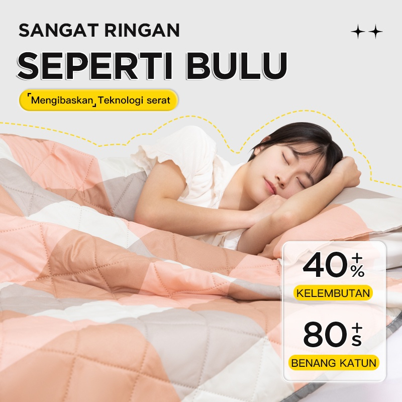 Jual Bed cover lembut halus Single motif selimut bed cover murah
