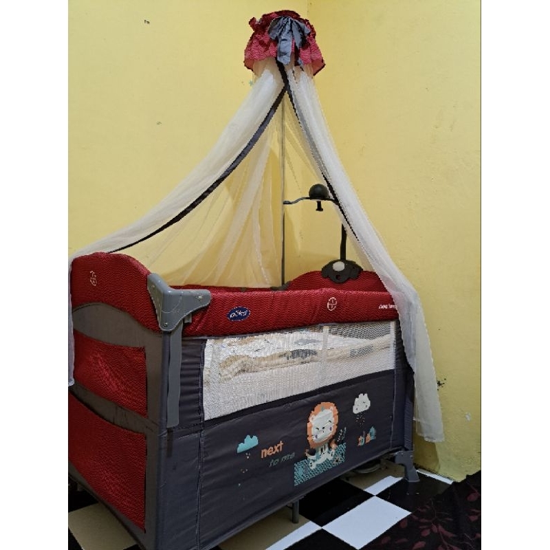 Jual (preloved) Pliko - Next To Me Travel Cot B 828 LR /SLR | Shopee ...