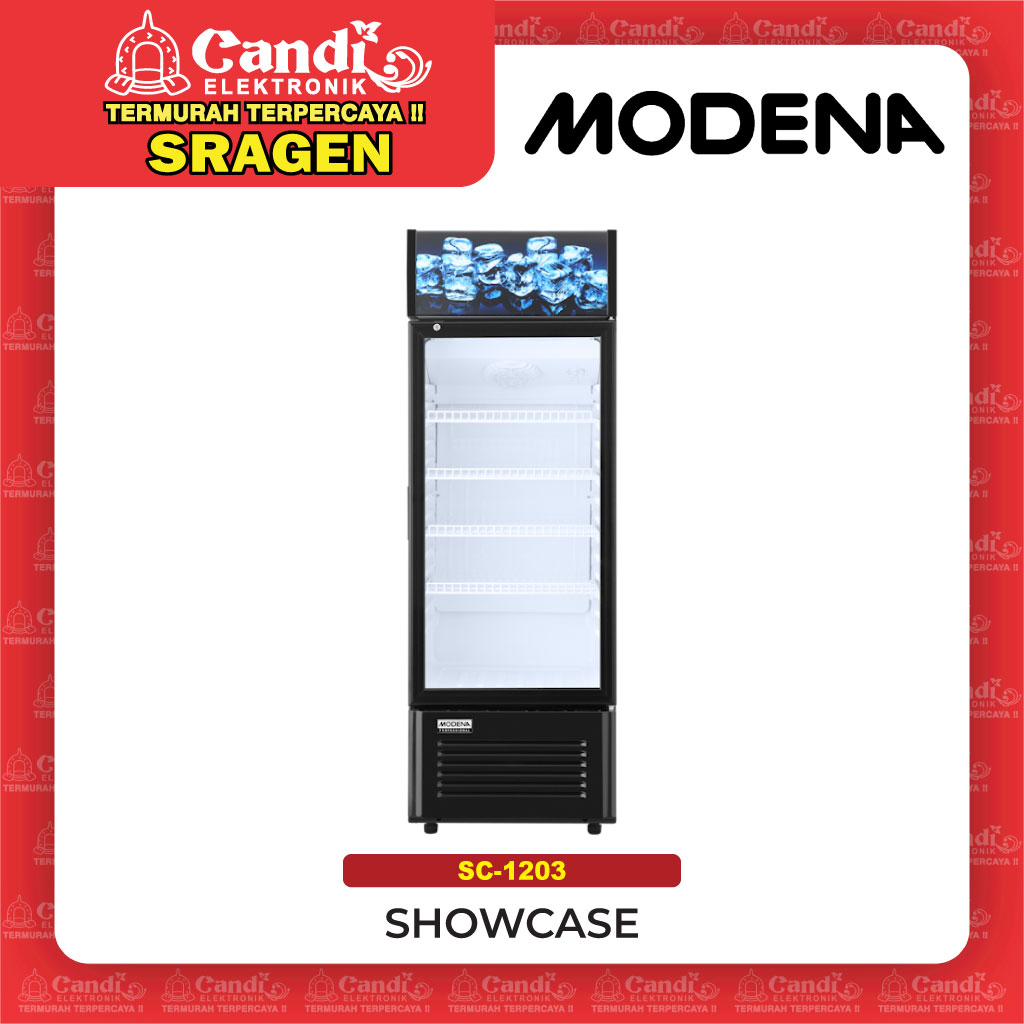 Jual MODENA Showcase 4 Rak kapasitas 200 Liter - SC-1203 | Shopee Indonesia
