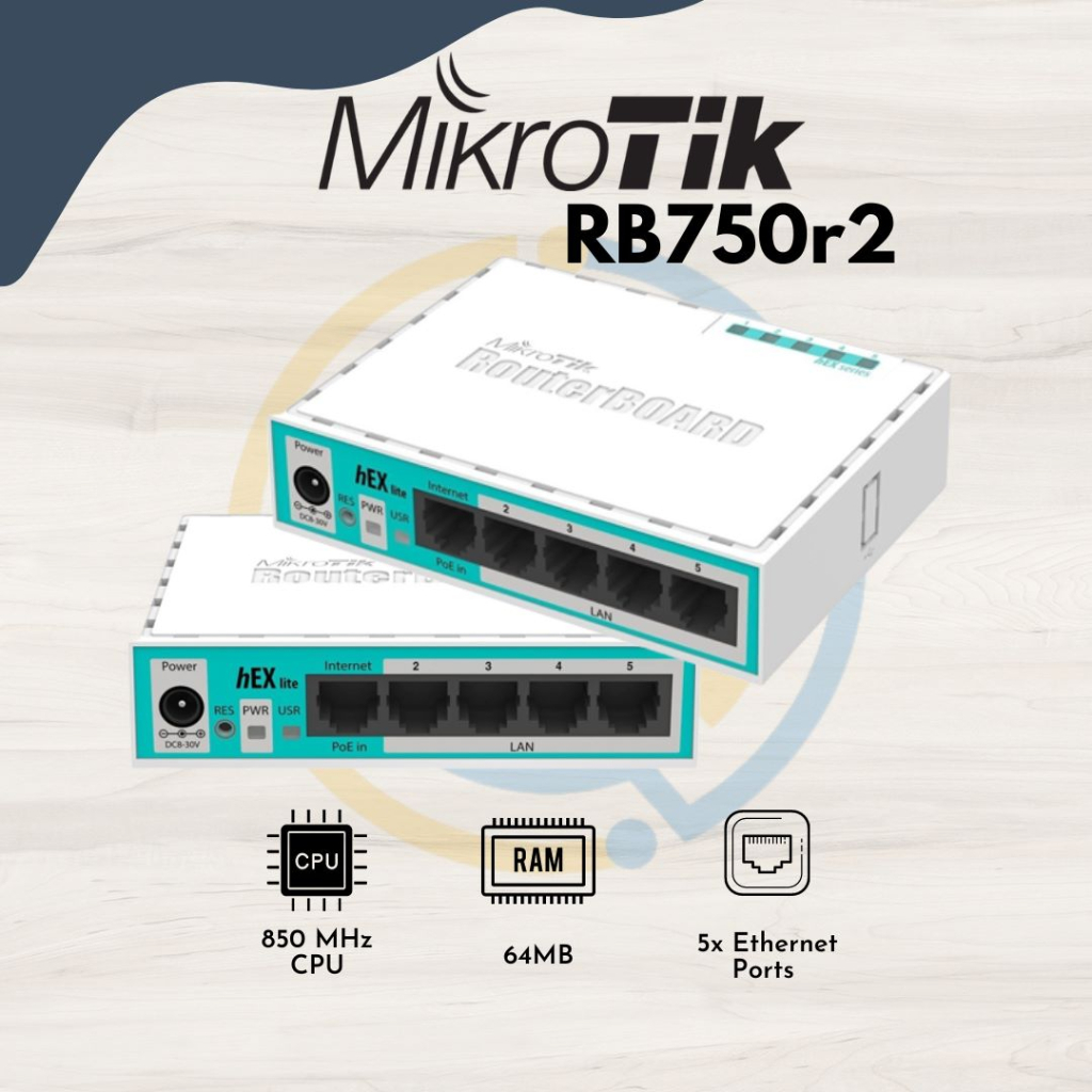 Jual MIKROTIK RB750R2 ROUTERBOARD HEX LITE (5 PORTS ROUTER 5 X 10/1 ...