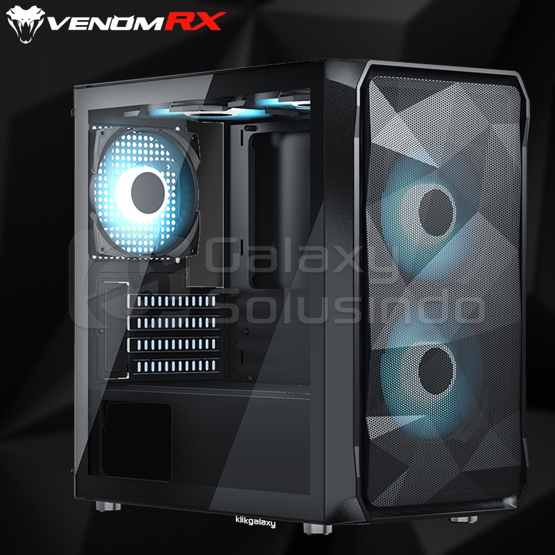 Jual VenomRX PRAVA Black Tempered Glass Side M-ATX Gaming Case | Shopee ...