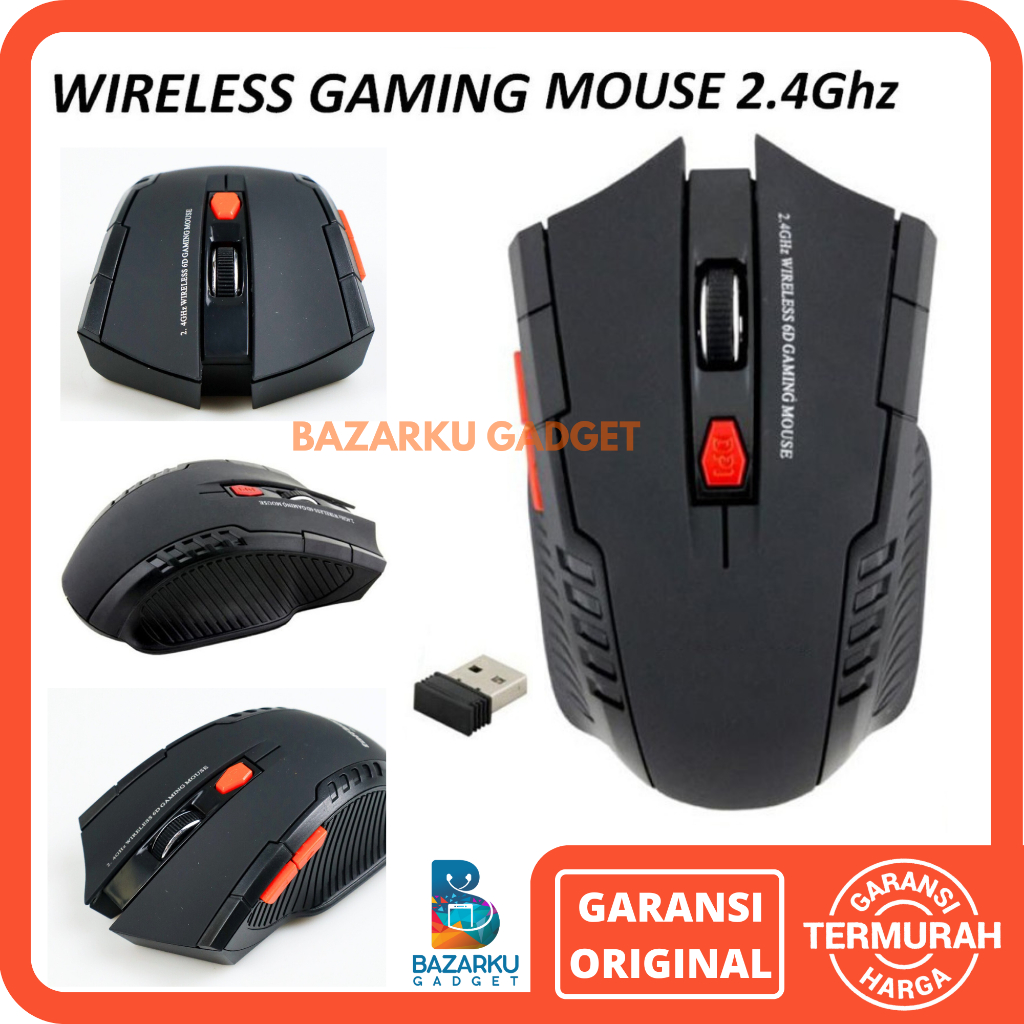 Jual Mouse Wireless Gaming Mouse 6D USB 2.4GHz Wireless Mouse Gaming