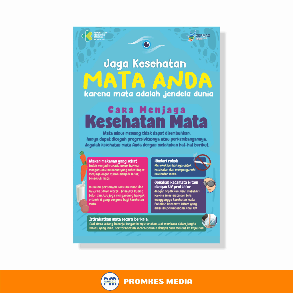 Jual Poster Kesehatan, Menjaga Kesehatan Mata | Shopee Indonesia