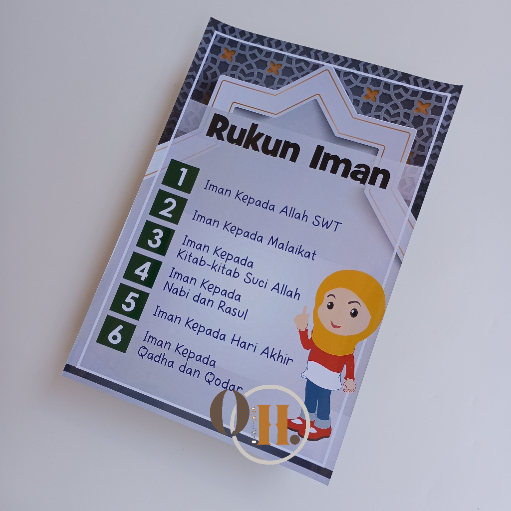 Jual Poster Rukum Iman - Poster Keagamaan - Rukun Iman Ada 6 | Shopee ...