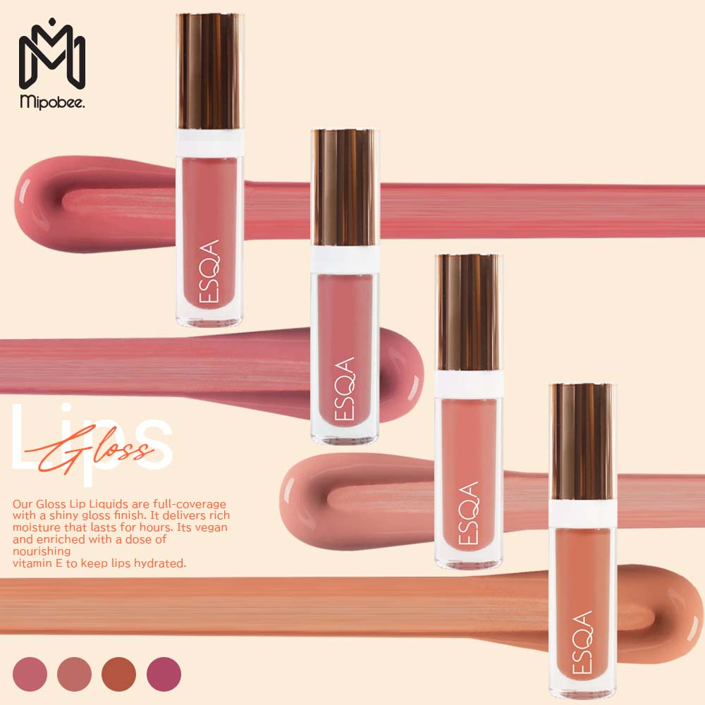 Jual ESQA Lip Gloss Full Coverage Shiny gloss Finish Shopee Indonesia