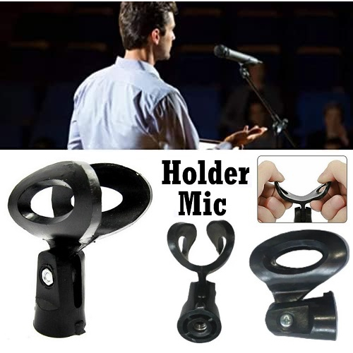 Jual Kepala / Jepit Mic Bulat Capit Microphone Clip Mount Stand Mic