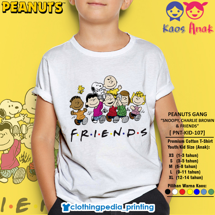 T-shirt PEANUTS Noël - Snoopy Et Charlie Brown Motif - Taille M, Manches Courtes, Couleur Bleue