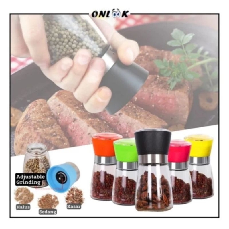 Jual Botol Filing Bumbu Dapur Merica Lada Seasoning Grinder Alat Manual ...