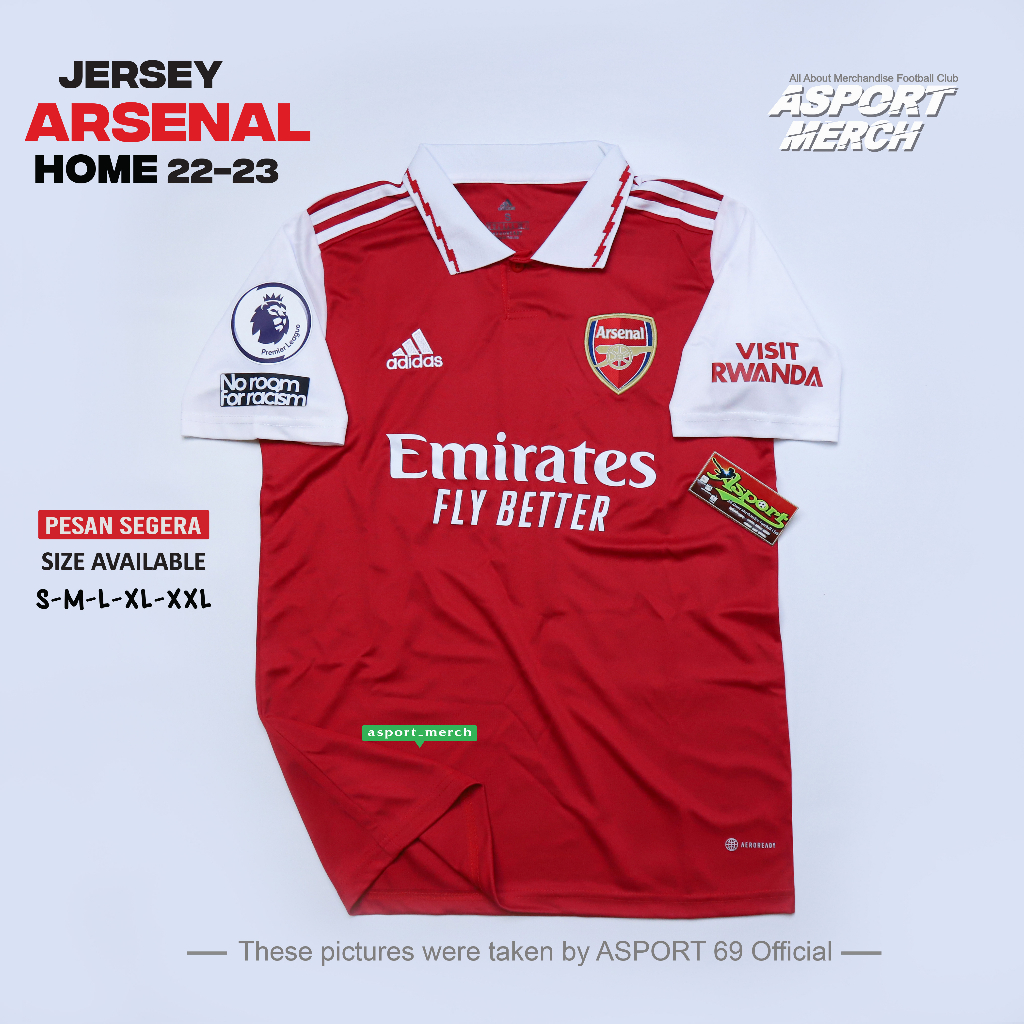 Jual JERSEY BOLA ARSENALL HOME NEW 2022 2023 SOCCER JERSEY IMPORT