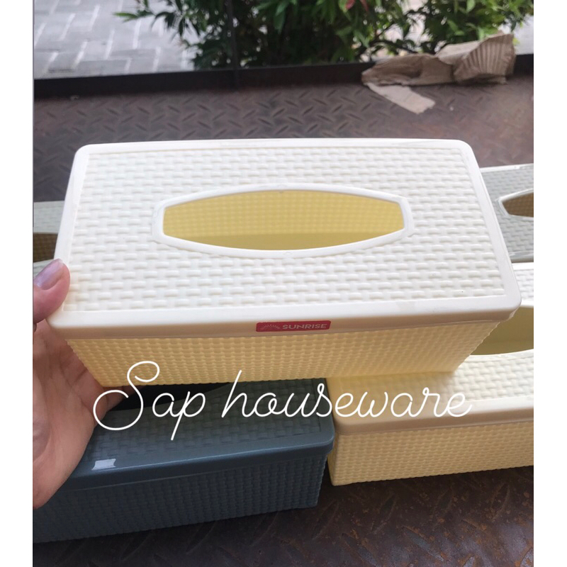 Jual Tempat tisu besar apollo/Tisu sunrise/Tempat tisu plastik anyam ...