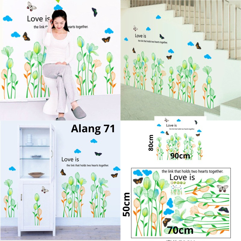 Jual WALLSTICKER WALL STICKER STIKER SETIKER HIASAN DINDING MOTIF DAUN ...