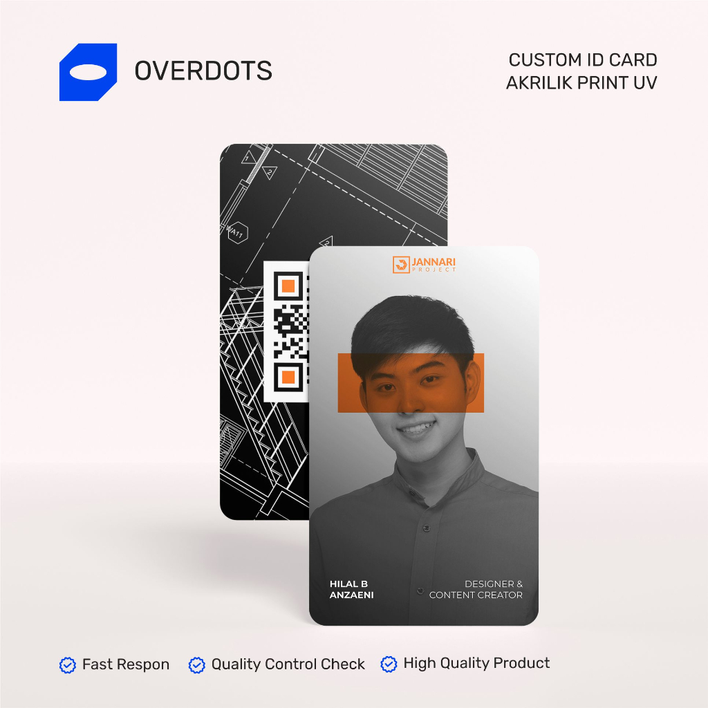 Jual Cetak Name Tag Premium Print Uv Id Card Custom Id Card Akrilik Shopee Indonesia