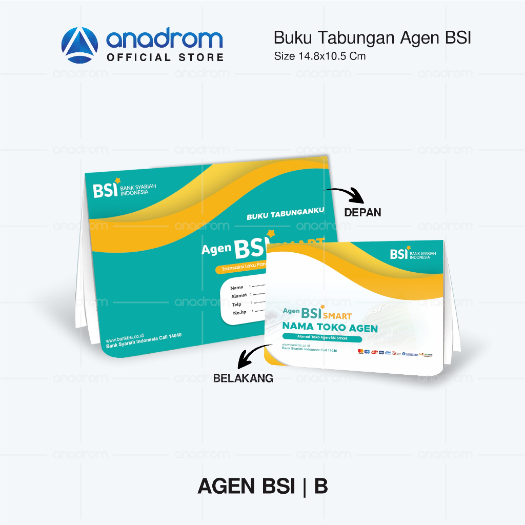 Jual Buku Tabungan Agen BSI Smart | Buku Tabungan Bisnis | Anadrom 3466 ...